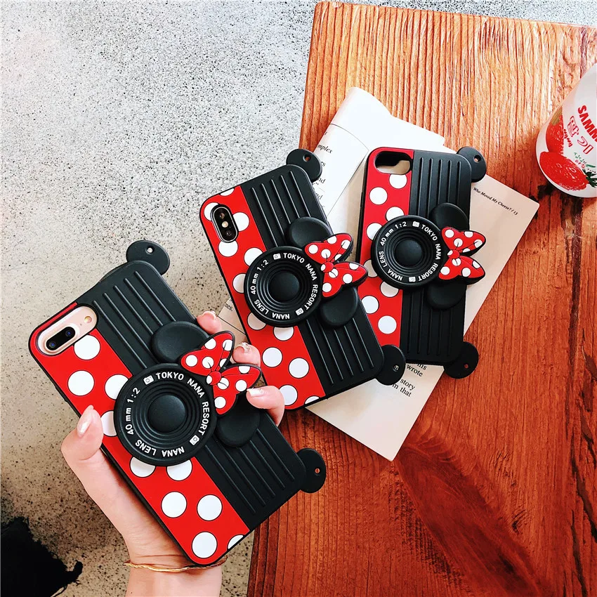 INIZEAL модные Камера 3D Tumblr чехол с ремешком для iPhone11 pro Max Xs Xr X 8 7 6s плюс накладка