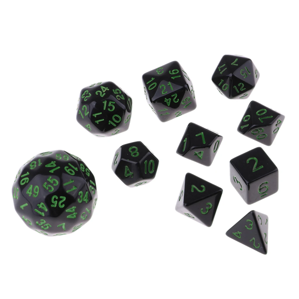 10 шт. акриловые многогранные кубики для Dungeons и Dragons Dice вечерние игровые автоматы |