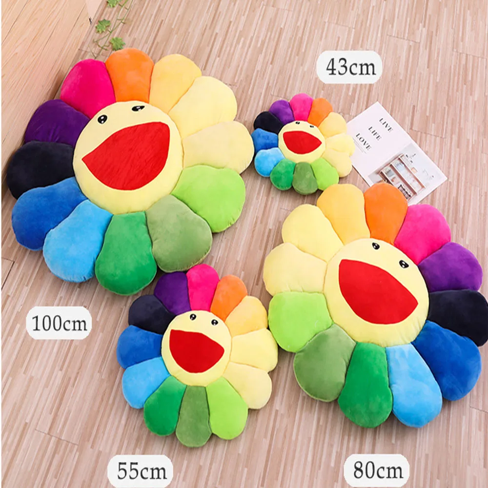 Красивая красочная подушка в виде подсолнуха мультяшная кукла плюшевая игрушка