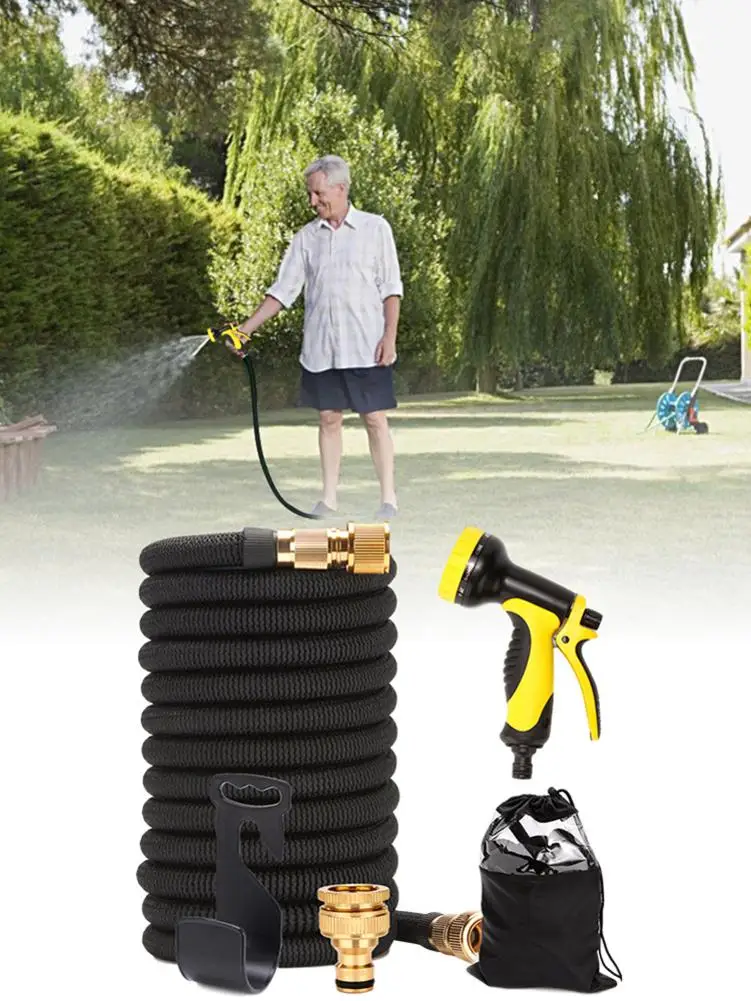 

Garden Hose Expandable Water Hose with Powerful 9 Spray Nozzle for Garden Watering Car Washing