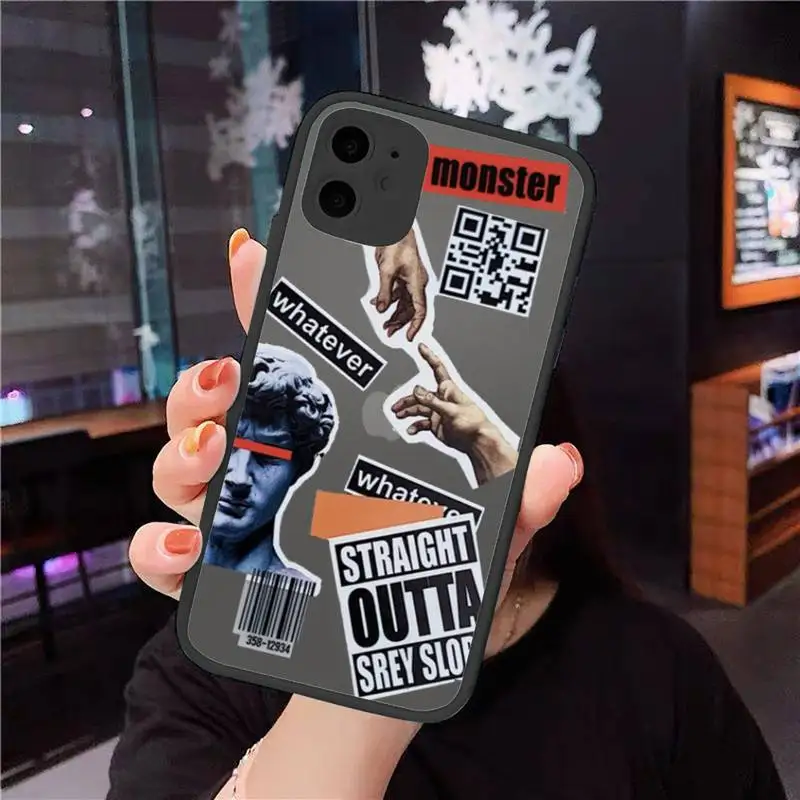 

Great Art Aesthetic David Mona Lisa Phone Cases matte transparent For iphone 7 8 11 12 plus mini x xs xr pro max cover