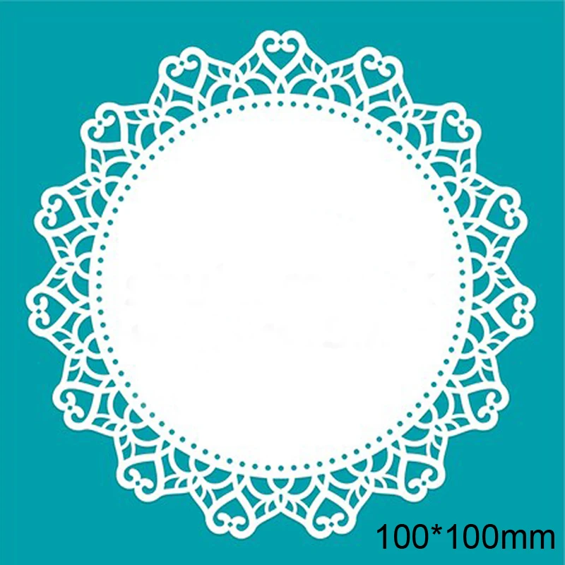 Штампы для скрапбукинга кружевная кромка круглая рамка фон металлические штампы