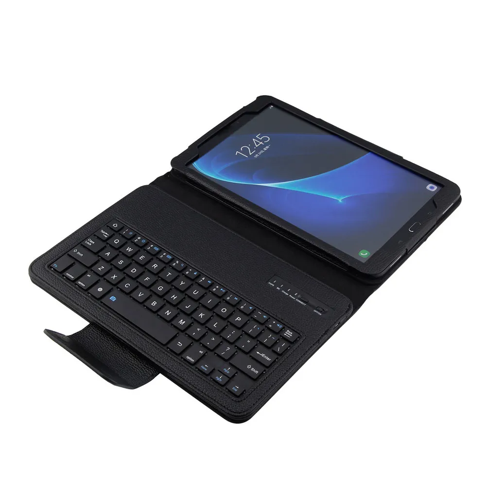 Bluetooth клавиатура чехол для Samsung Galaxy Tab A 10,1 T580 Funda+ пленка+ ручка клавиатура мини беспроводной
