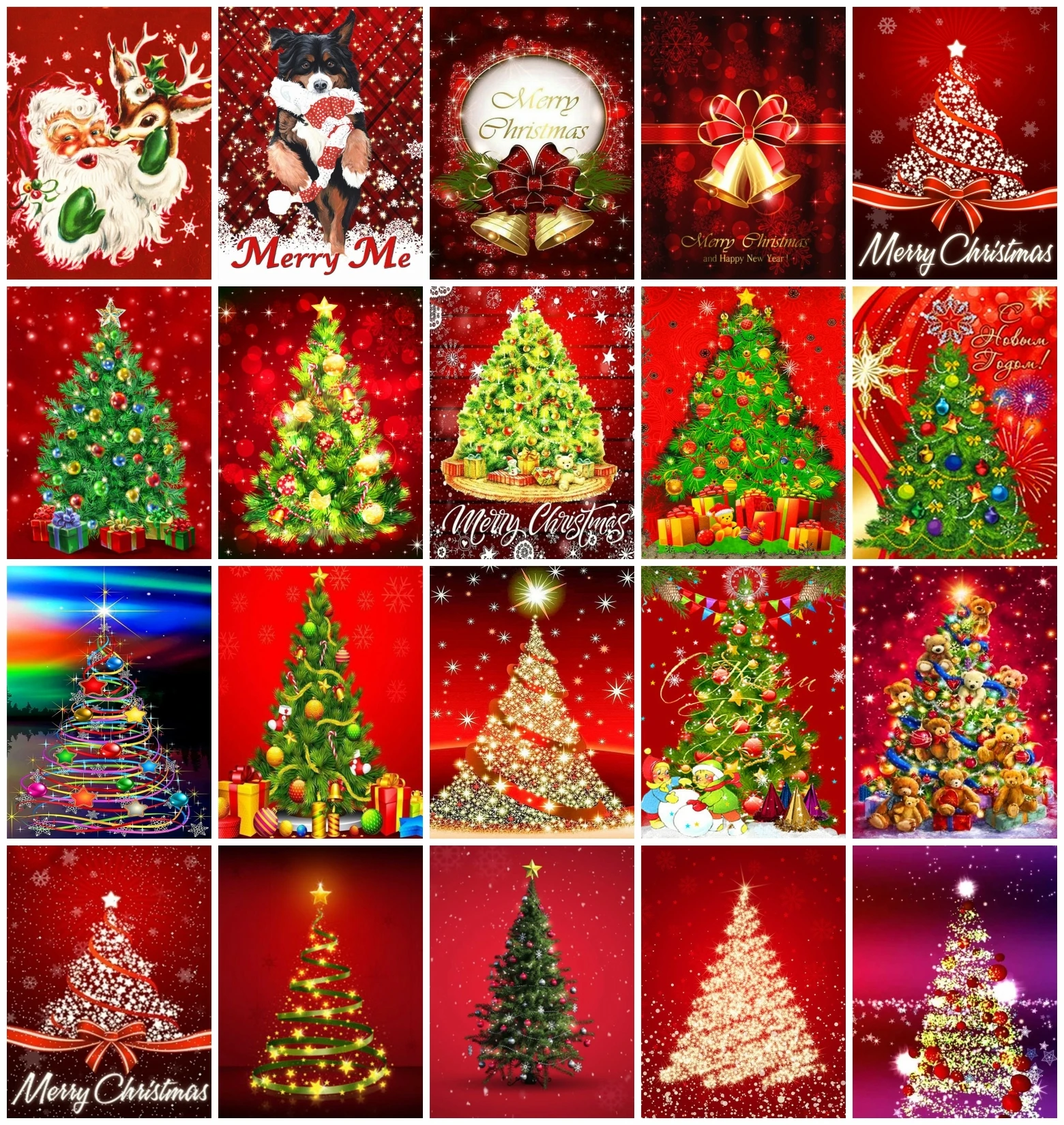 

AZQSD Christmas Tree Diamond Painting Full Square Drill Landscape Art Home Decor Diamond Mosaic Cross Stitch Embroidery Sale