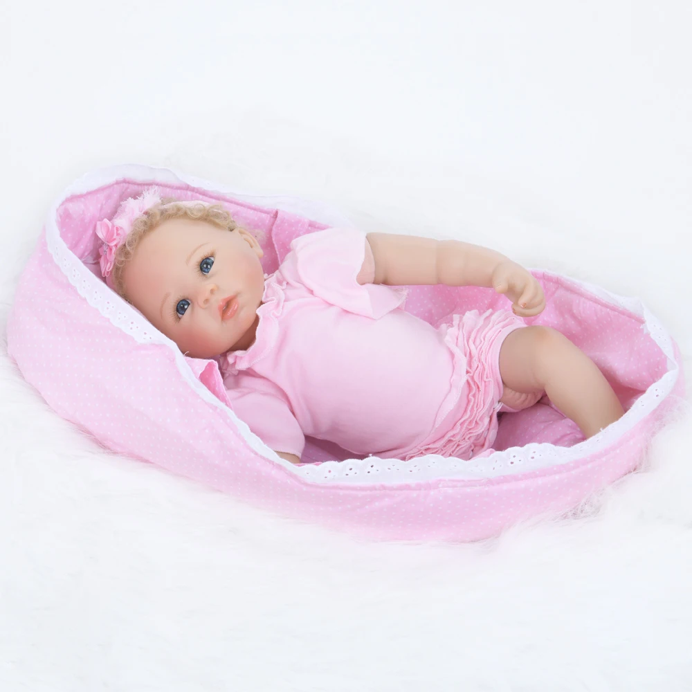 

Fantasy Bebe Reborn Newborn Baby Dolls Soft Silicone 18" 45CM Stuffed Collectible Baby Toy Doll For Toddler Christmas Present