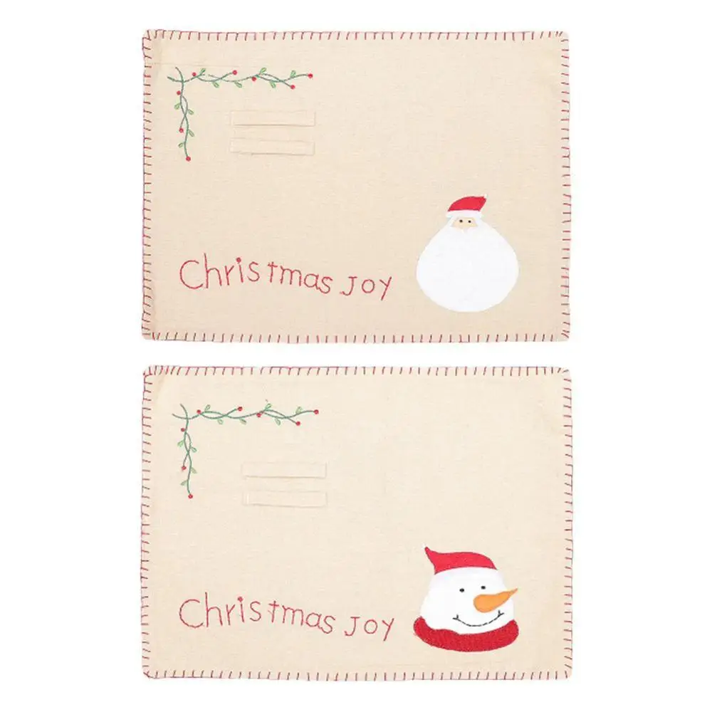 Подставка под столовые приборы Рождественское украшение льняное для пожилых