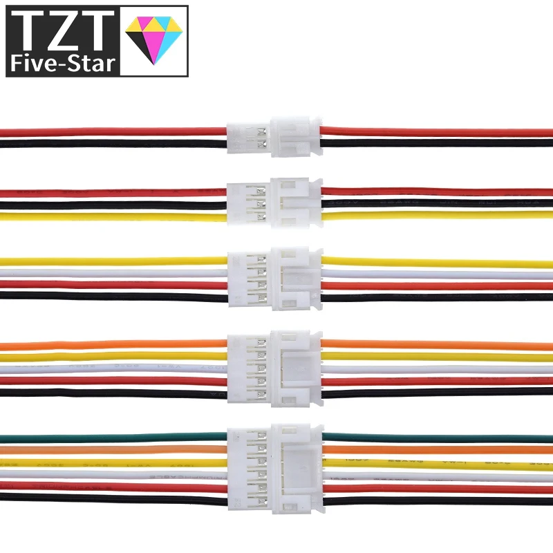 5 пар Micro JST PH 2 0 2P 3P 4P 5P 6-контактный Штекерный разъем с проводными кабелями 20 см +