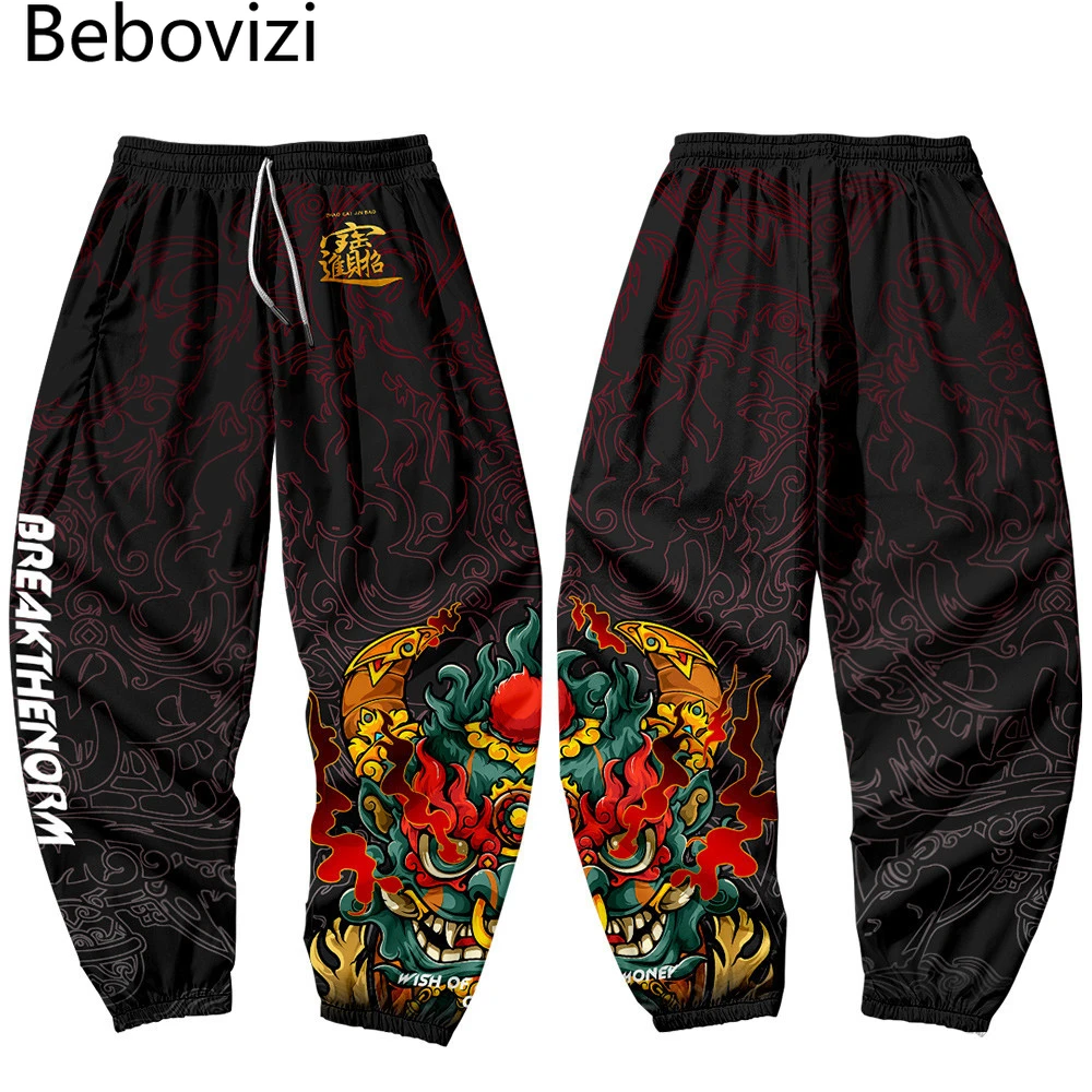 

Japanese Style Anime Sweatpants Men Multi Pocket Long Cargo Pant Harajuku Jogger Trousers Streetwear Pants Plus Size 4XL 5XL 6XL