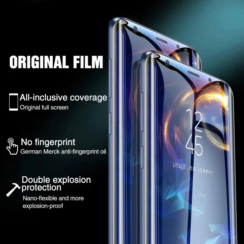 Гидрогелевая пленка с полным покрытием 800D для Samsung Galaxy S8 S10e S9 Защита экрана Note 8 9 10