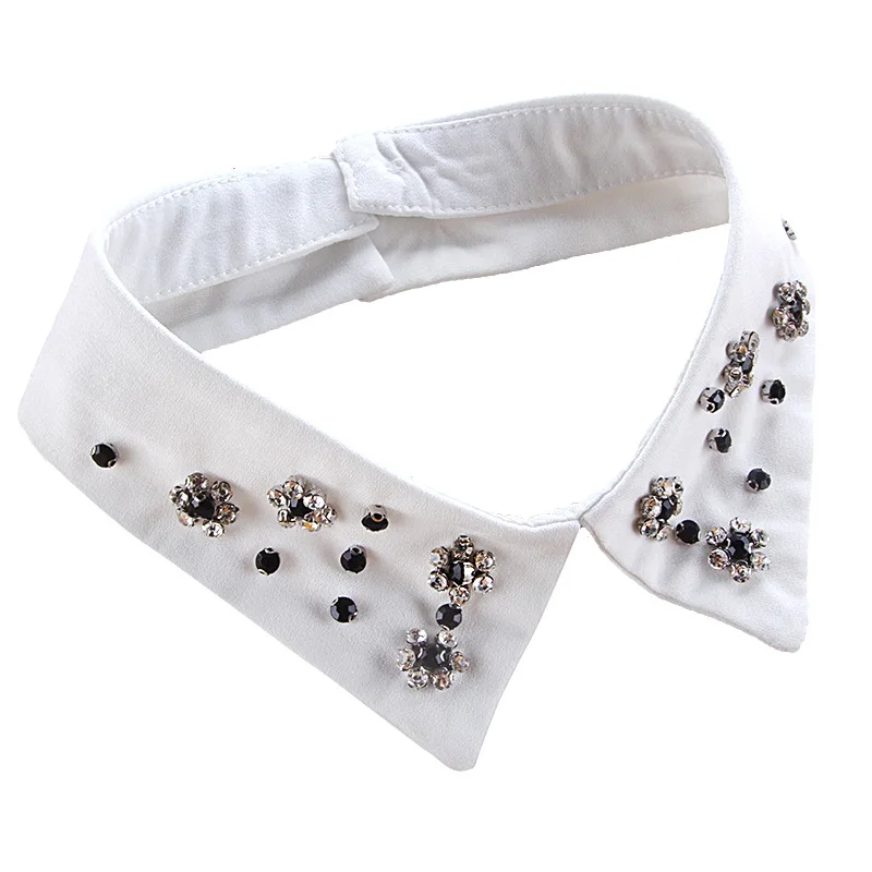 

New Women White Black Flase Collar Shirt Detachable Collars Ladies Lapel Shirt Blouse Dress Decoration Fake Collar