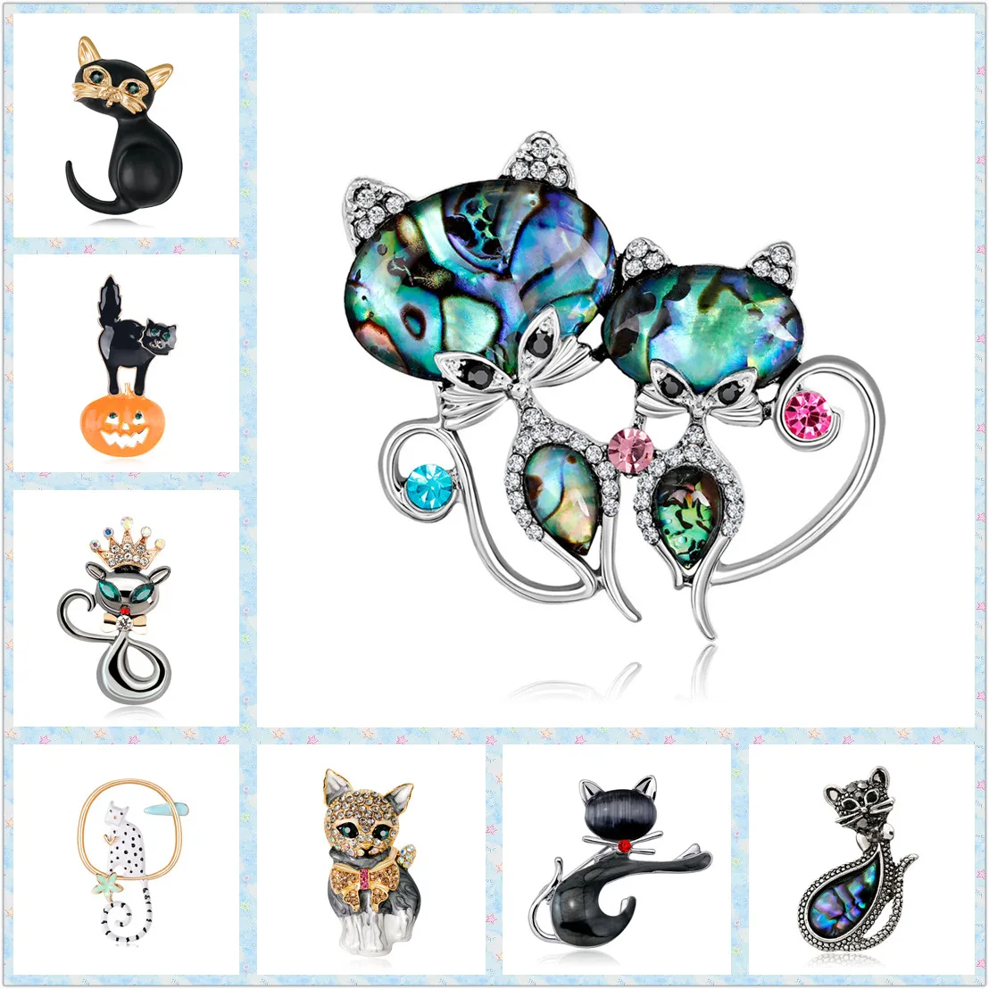 Брошь в виде живой кошки вечерние Металлическая корона кристалл эмаль броши