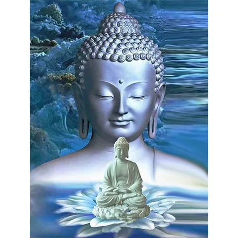 Алмазная 5D картина «сделай сам», Набор для вышивки крестиком Будды, полная выкладка, квадратная Алмазная вышивка, мозаика, религия, украшение для дома, подарок