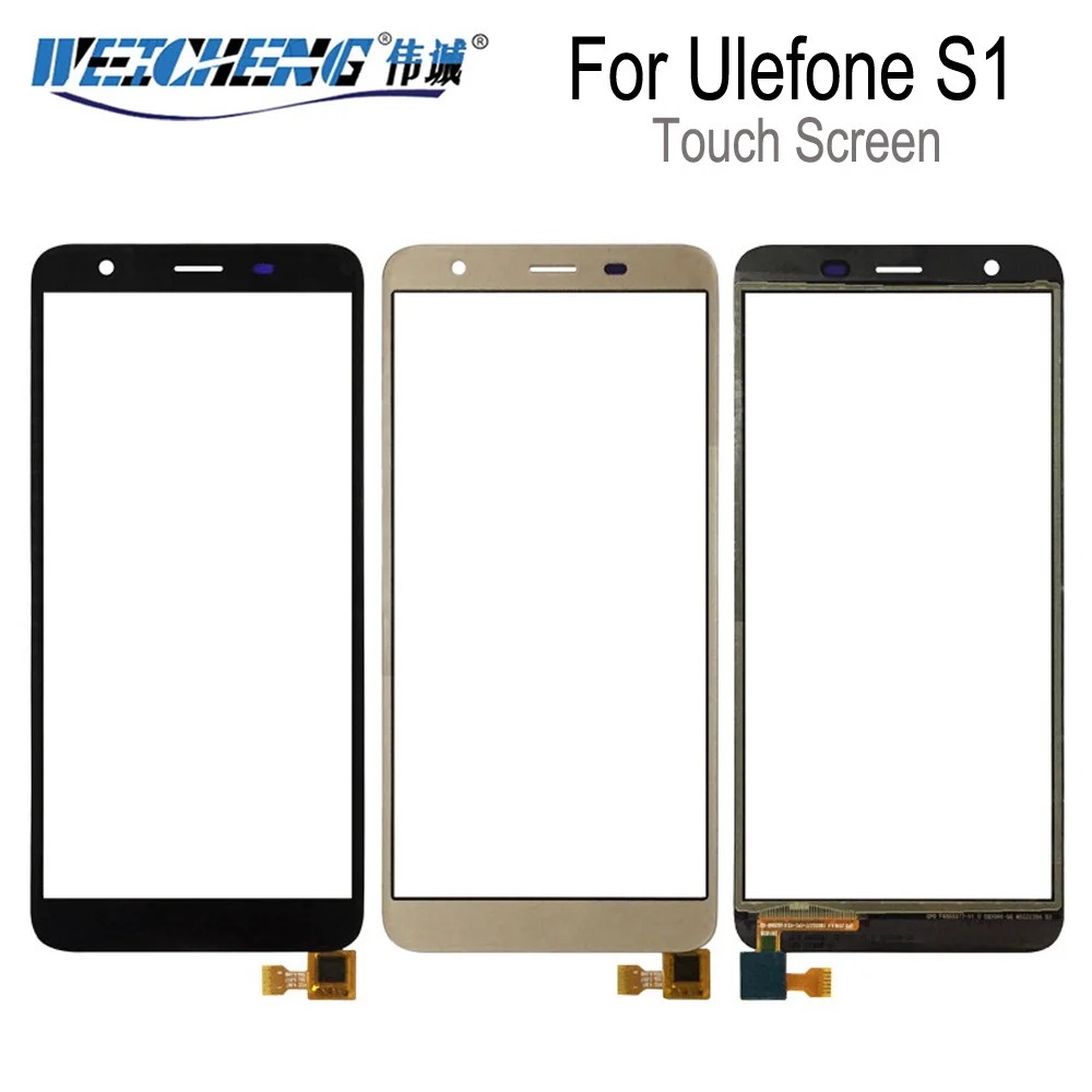 Черно-золотистый дигитайзер WEICHENG для сенсорного экрана Ulefone S1 запчасти телефонов