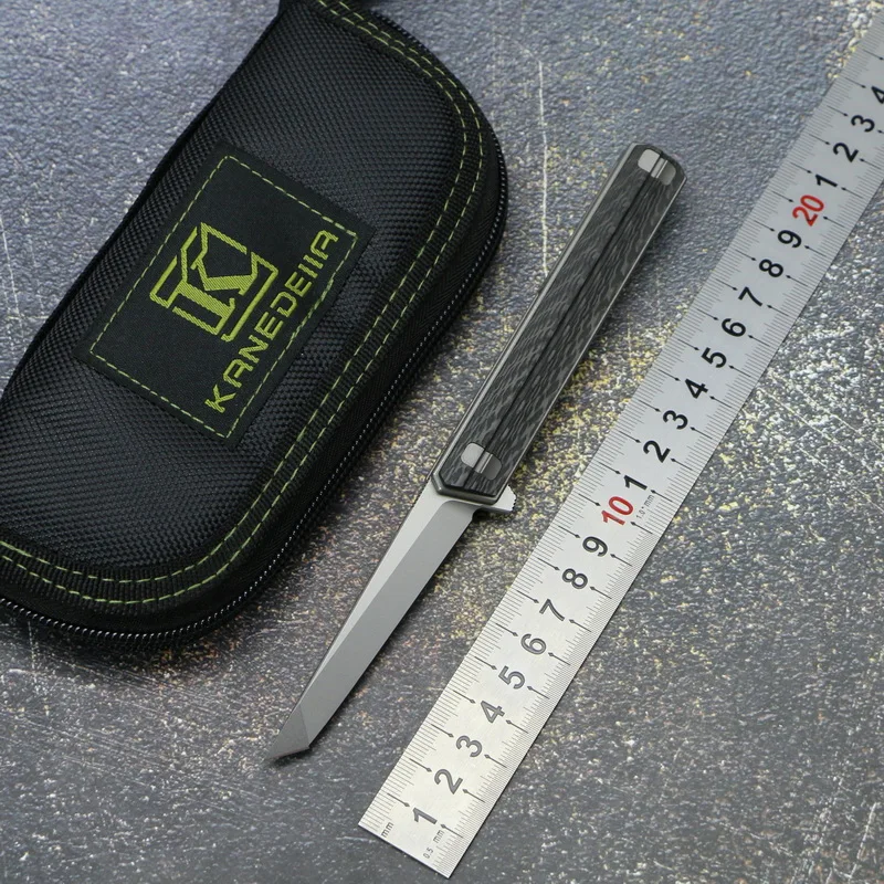 Kanedia пользовательский маленький квартермастер раскладной складной нож D2 лезвие