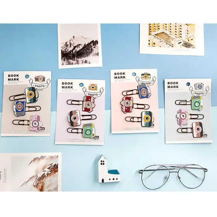 9 шт./лот креативная винтажная Металлическая клипса для камеры милая
