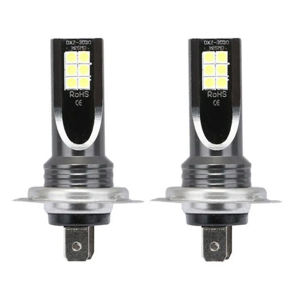 

2Pcs H7 3030 12SMD Super Bright Car Auto Headlight DRL LED Fog Lamp Light Bulb