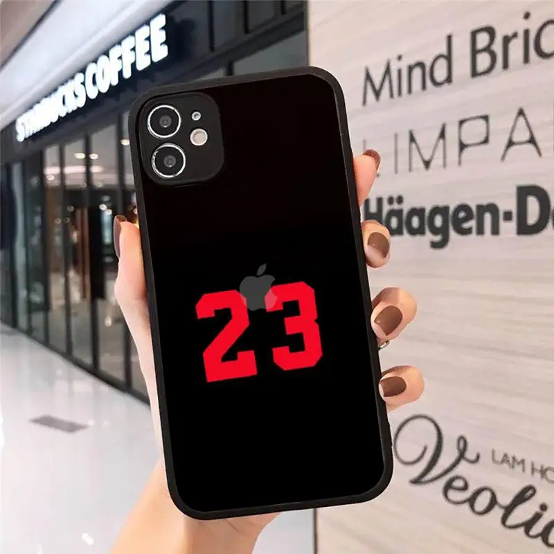 

basketball number 23 24 8 red purple Phone Cases Matte Transparent for iPhone 7 8 11 12 s mini pro X XS XR MAX Plus cover funda
