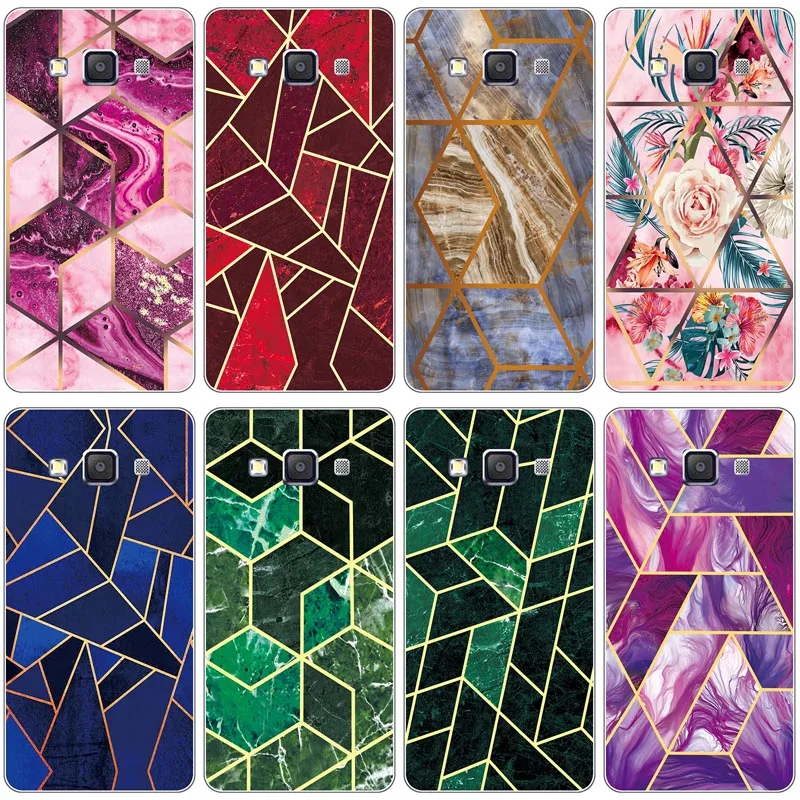 Мягкий чехол для телефона с геометрическим мрамором Samsung Galaxy E7 E700H E700F E7000 E7009