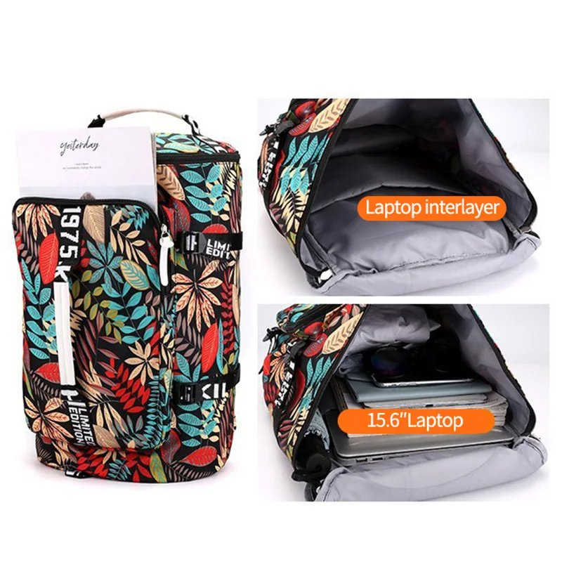 Large Bucket Travel Backpack Women Men Moutaineering Bag Luggage Duffle Carry On Shoulder Travelling Bags Pack XA505F | Багаж и сумки