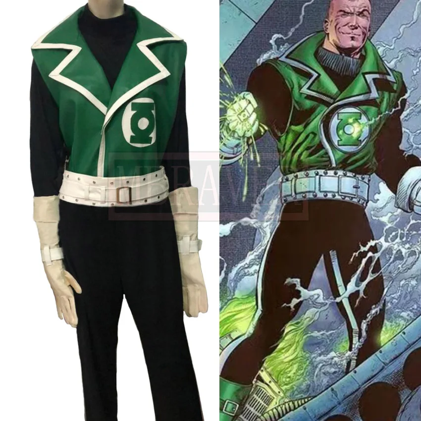 Superhero Green Lantern Guy Darrin Gardner Cosplay Costume Halloween Party Outfit Custom Made Any Size