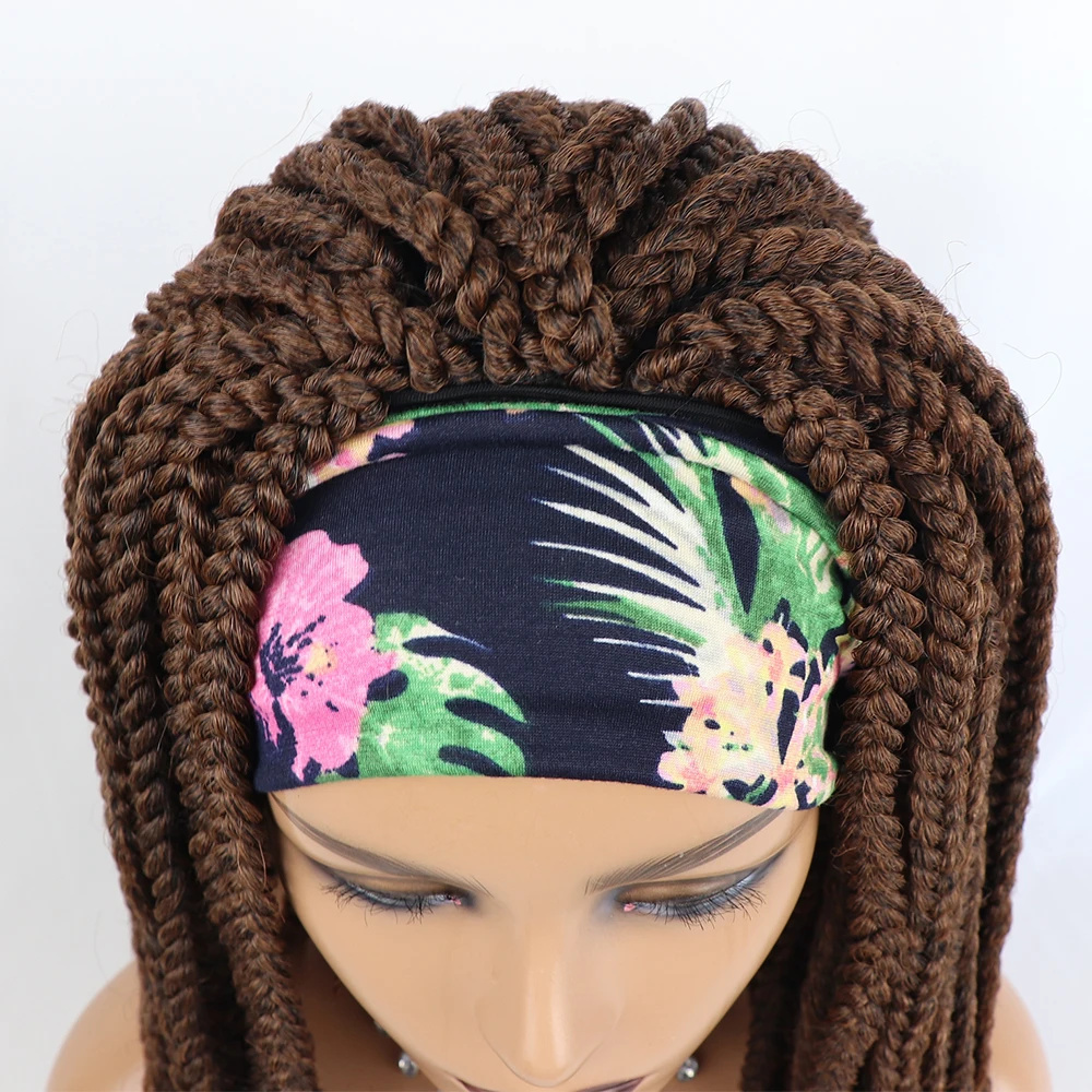 Парики на голову Длинные вязаные крючком волосы плетеные парики коричневые