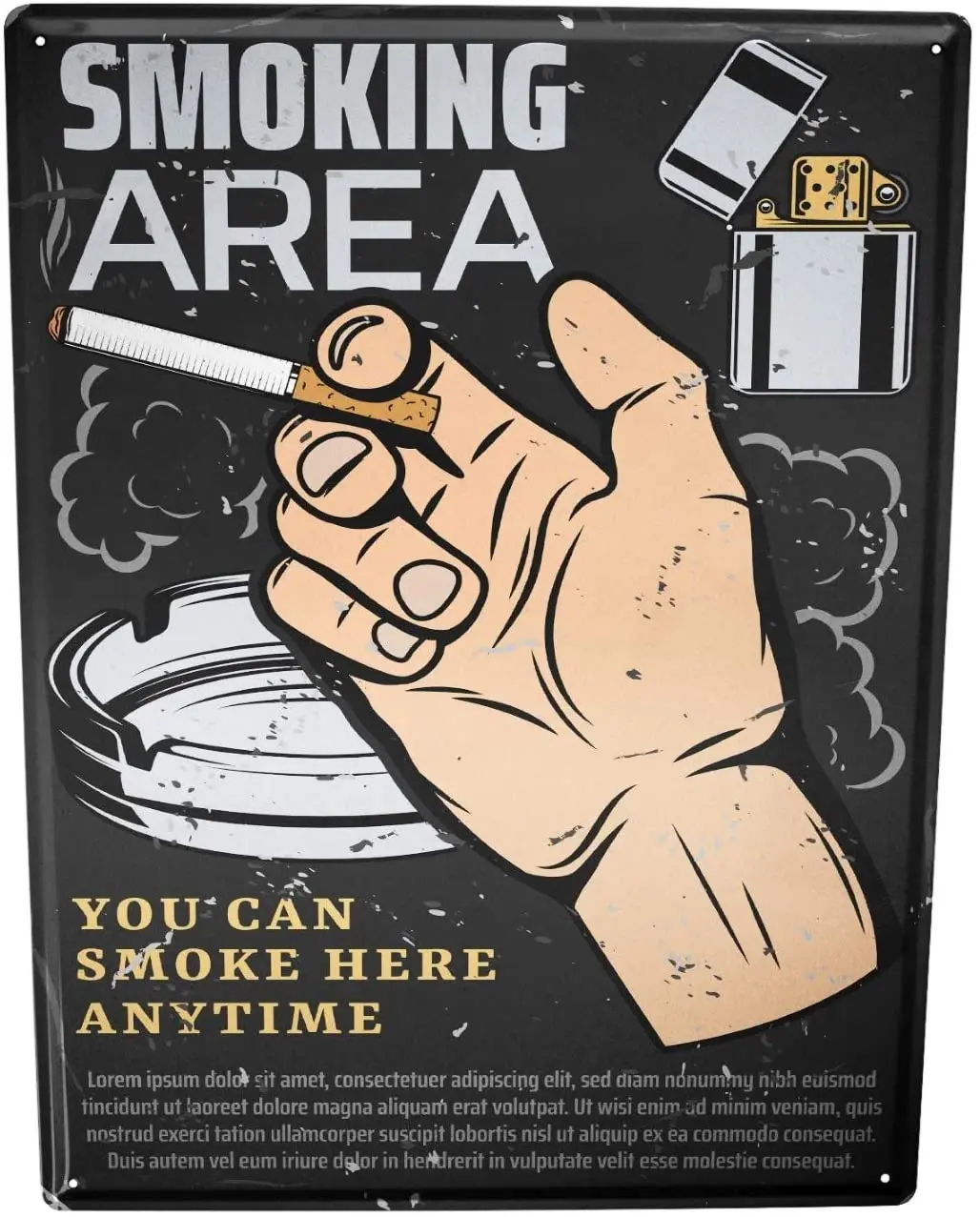 

SINCE 2004 Metal Sign Tobacco Smoking Area Smoking Area