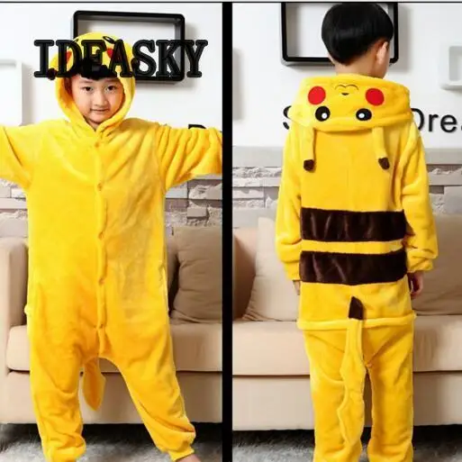 Детская одежда для сна пижамы с Пикачу аниме Покемон карманный монстр костюм