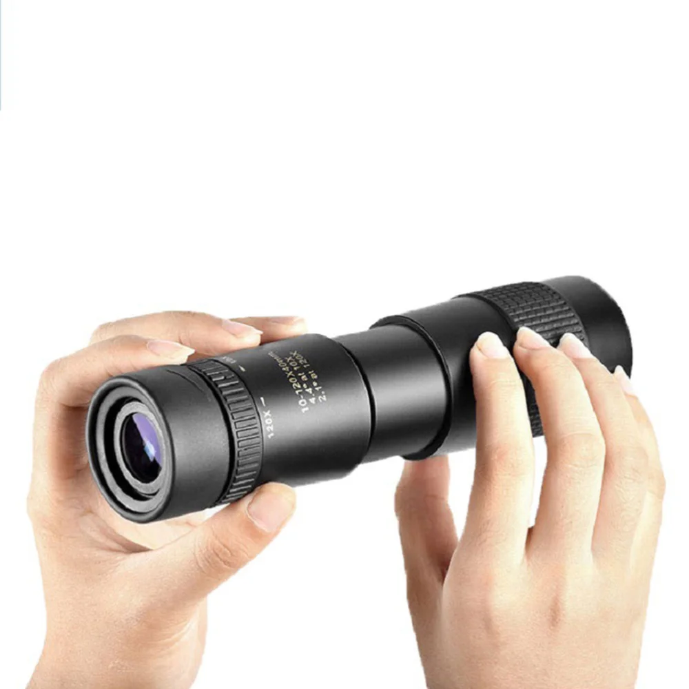 

10-30x30 Zoom Mini Portable Pocket Monocular Telescope for Outdoor Travel Camping Optical Scope Tripod (Black)