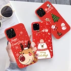 Рождественский и новогодний подарок, красный чехол для телефона iPhone 11 Pro MAX 13 12 PRO XS XR 6 6S 8 7 Plus SE 2020, модный мультяшный чехол, чехол