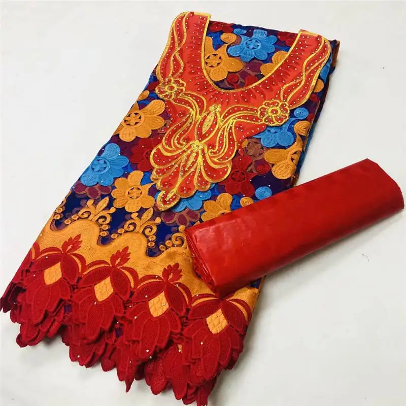 

2.5 y Perfume Bazin Riche+2.5 y With Collar Beaded Embroidered Lace Fabric 2020 Popular Dubai Style Sewing Materials! XMFN11213