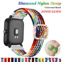 20mm 22mm diamond nylon strap for amazfit gts 22egts2 mini gtr 42mm 47mm gtr22e solo loop watch band for amazfit bip samsung