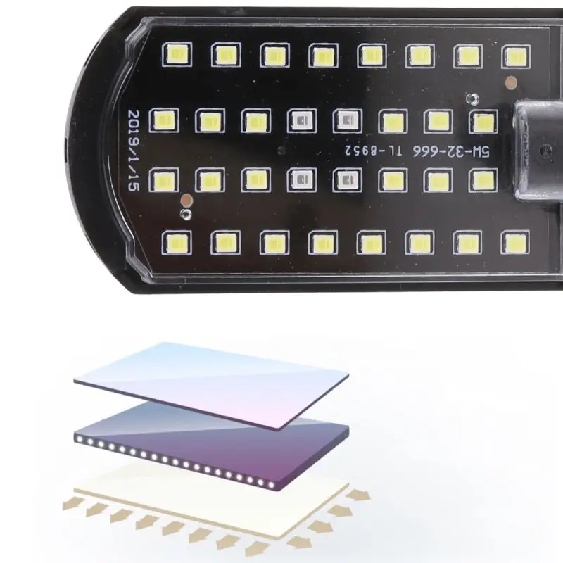 

6XDE Simple LED Aquarium Lights Water Grass Plants Grow Light Fish Tank Clip-on Waterproof Lighting Lamp