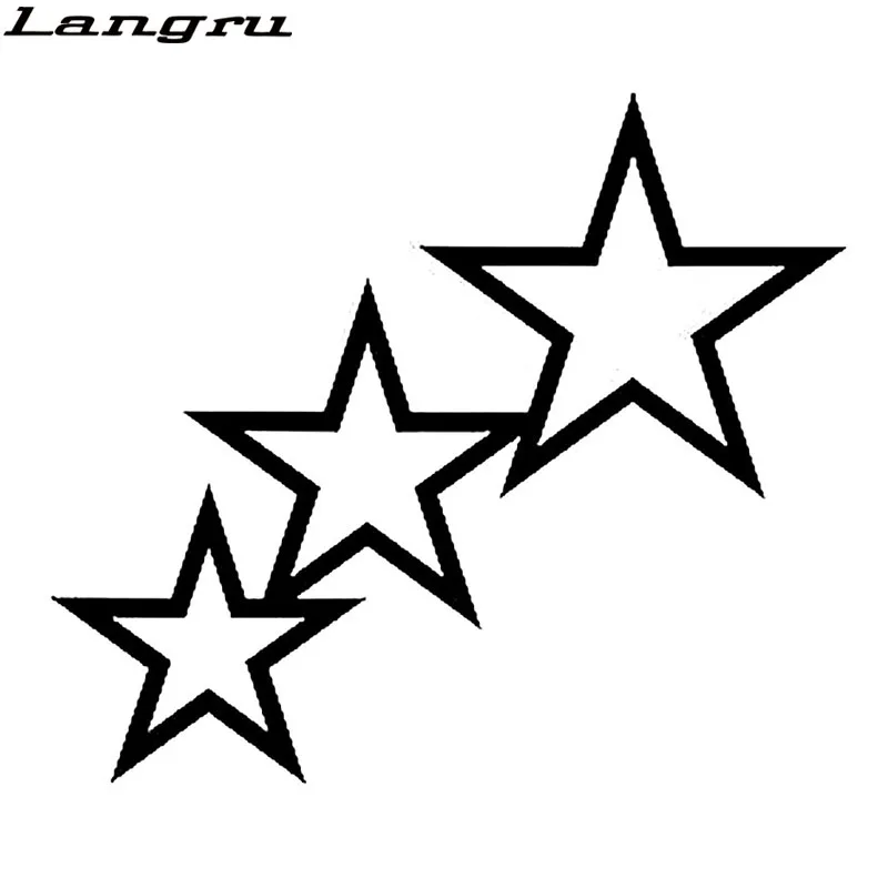 Langru 14 4*12 4 см персональные съемные Звезды Красивые Виниловые наклейки для
