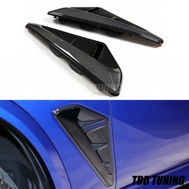 

Real Carbon Fiber Side Fender Air Wing Vent Trim For BMW X5 G05 2018 2019 2020 2021 Upgrade X5M Car Decoration Accessories