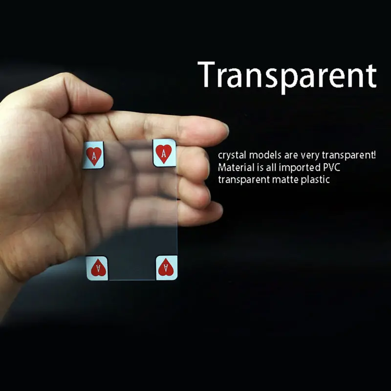 

Creative Transparent Plastic Waterproof Poker Novelty Poker Index Playing Cards