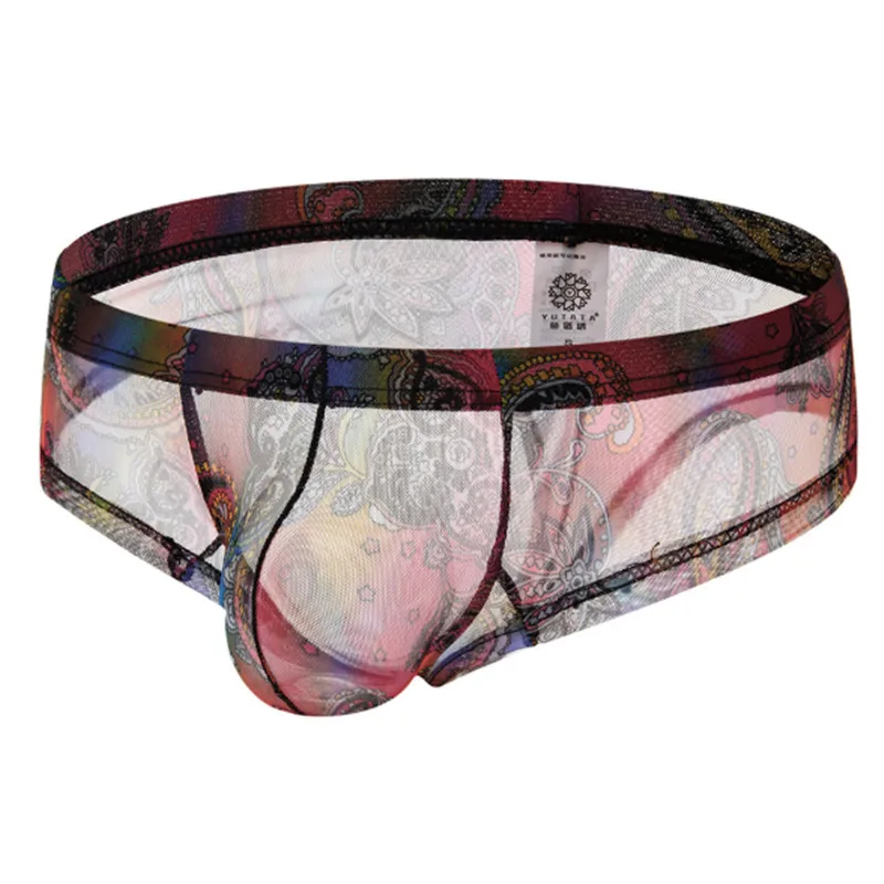 

В богемном стиле Стиль кроссовки с верхом из мягкой сетки и ультра-тонкий Для мужчин нижнее белье U-сумка маленькая трусы обладает упругость...