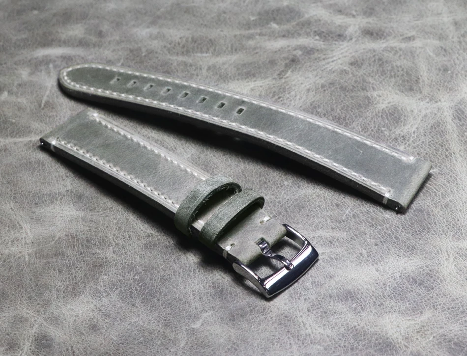 Large size XL Extended Watch belt 20 22mm Handmade Genuine Leather Lengthened Watch Band long Strap Cowhide watchband Bracelet