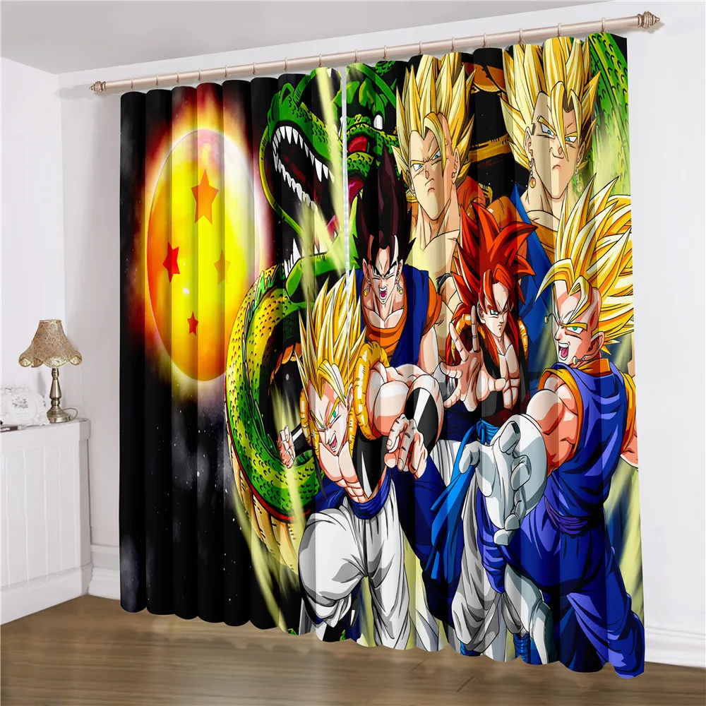Likurb Son Goku Kakarotto Saiyan 3D печатных плотные Шторы украшения дома для детей и взрослых