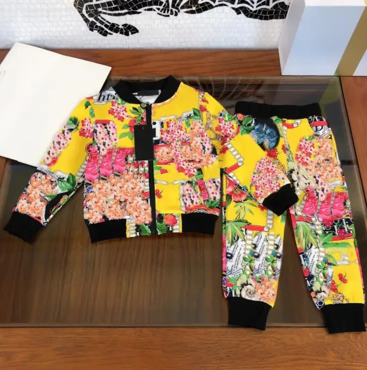 

Boys and girls 2021 autumn outfits kids new sports jacket trousers