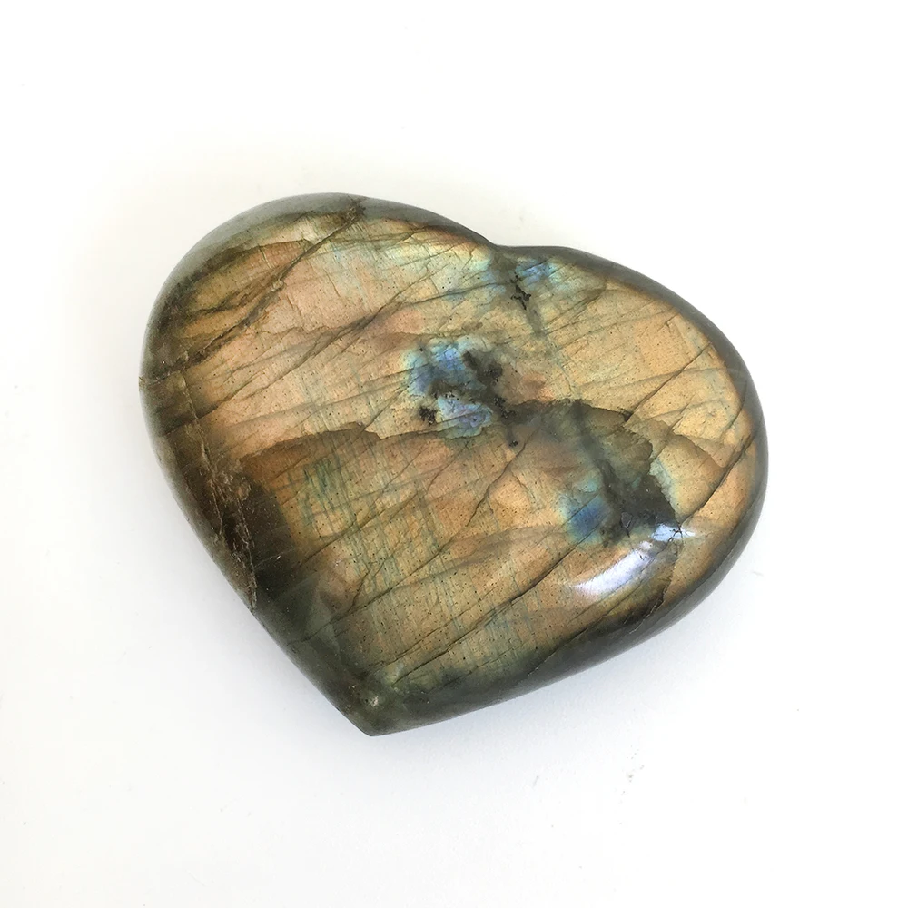 

5 Pcs Natural Labradorite Heart Moonstone Quartz Love Pendant Healing Crystal Stone DIY Jewelry Gifts Home Decoration