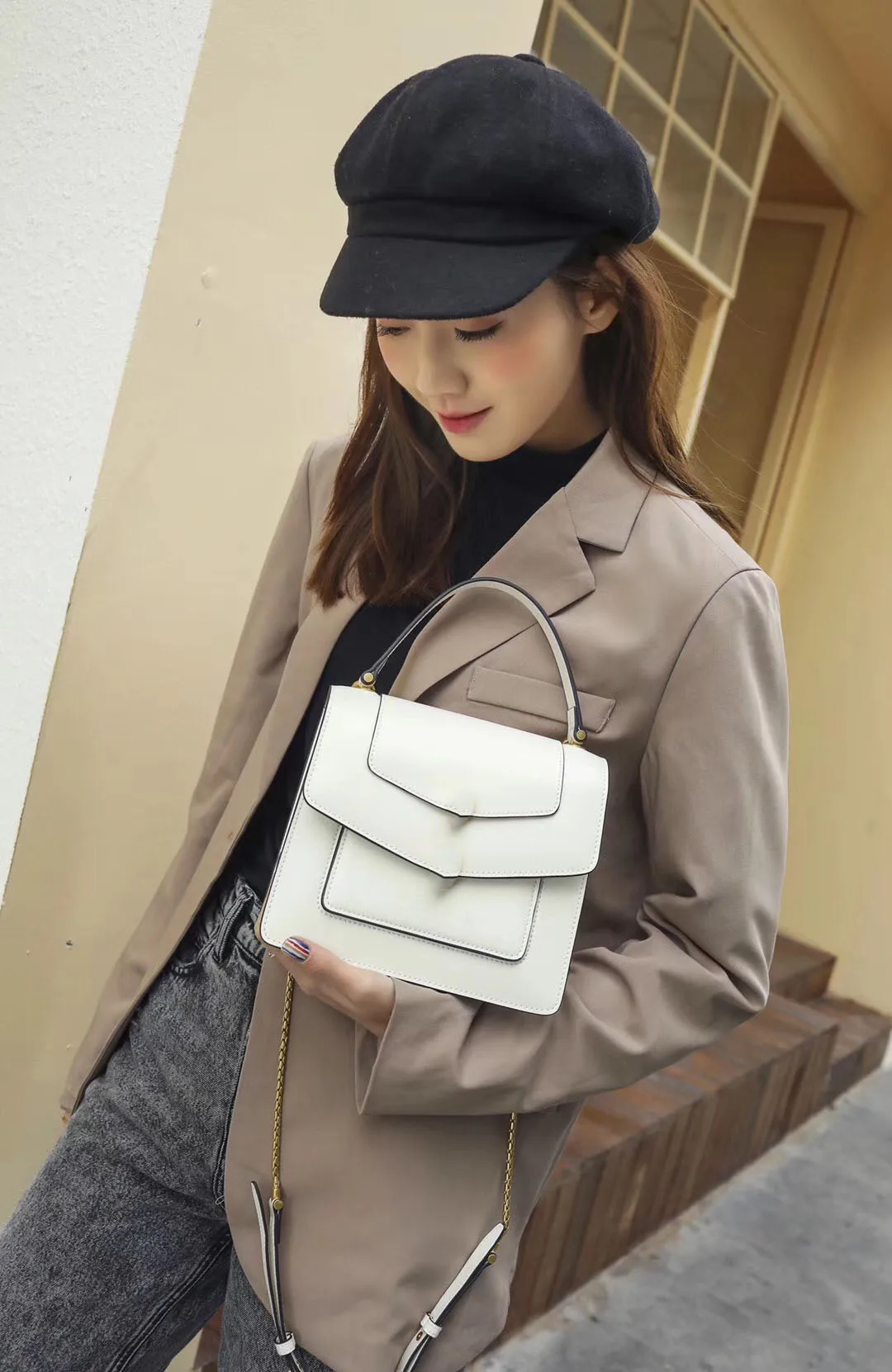 

The New Style Fashion Women Top Handbag One Shoulder And Crossbody Bag Genuine Cow Leather 2021 4Color 20cm