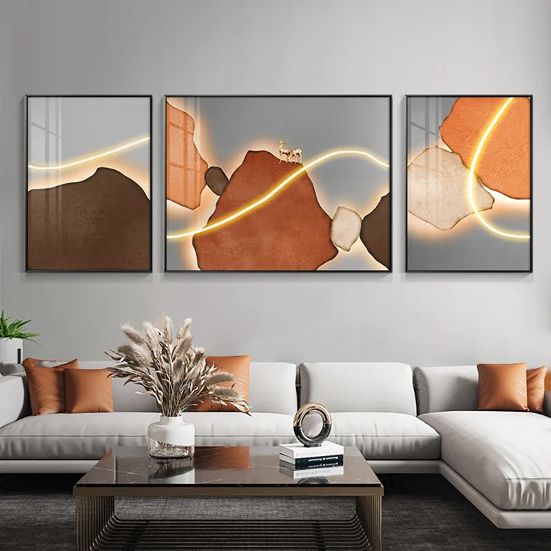 

Светильник роскошный геометрический комбинированный абстрактный современный постер в скандинавском стиле живопись настенное Искусство Печать на холсте картина для гостиной домашний декор