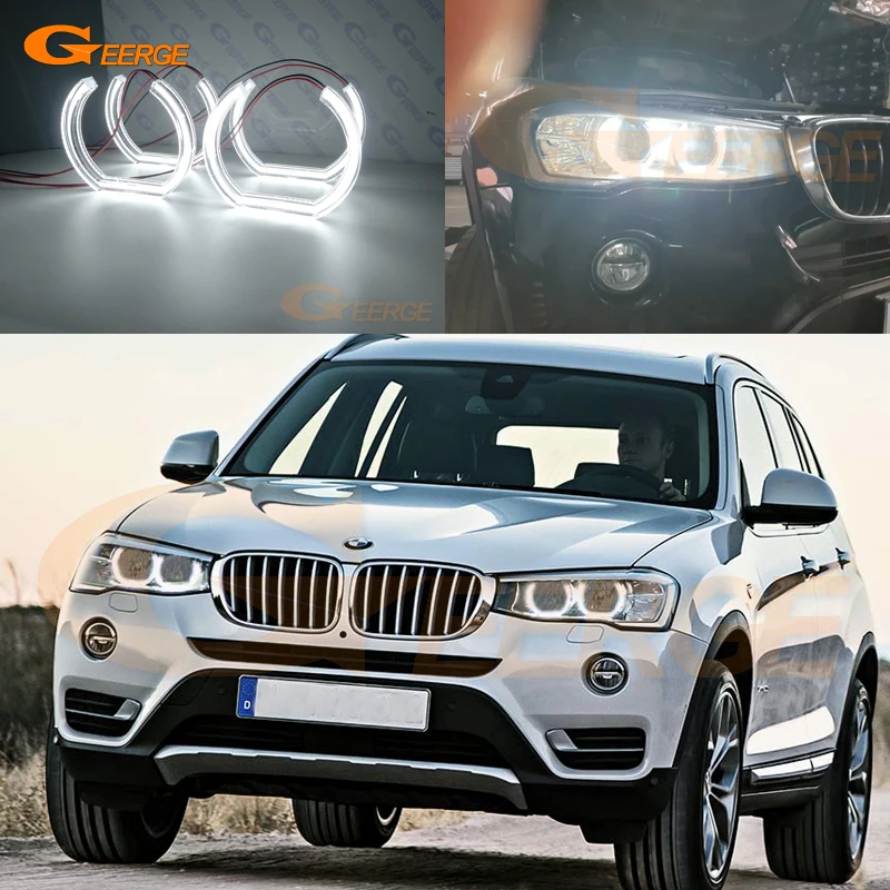 

Excellent Day Light Ultra bright DTM Style led Angel Eyes halo rings car Accessories For BMW X3 F25 LCI G01 X4 F26 G02
