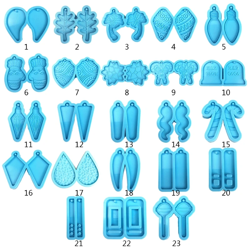 

Earrings Epoxy Resin Mold Eardrop Dangler Pendant Silicone Mould DIY Crafts Jewelry Casting Tools