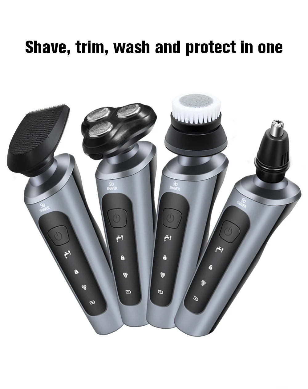 Factory Direct Sales 9D Electric Shaver Multifunctional USB Shaver Washing Rechargeable Shaver wet and dry beard knife