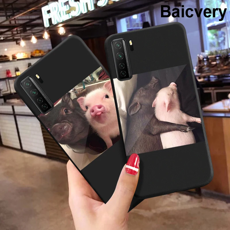 Чехлы Baicvery для Huawei Nova 7 Pro силиконовый матовый Мягкий чехол из ТПУ SE с животными |