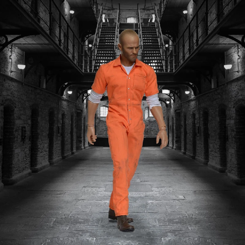 

WOLFKING WK89012 1/6 Scale Prison Uniform Version Clothing Set and Head Sculpture Accessories Fit 12" Male Action Figure