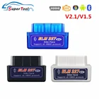 Диагностический сканер OBD2, ELM327 Bluetooth V1.5V2.1 OBD 2, автоматический диагностический сканер OBDII ELM 327 Wi-FiWi-Fi V1.5, диагностический инструмент, считыватель кодов