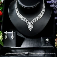 sederyla trendy bridal jewelry sets for women wedding cubic zirconia necklace earring dubai statement accessories
