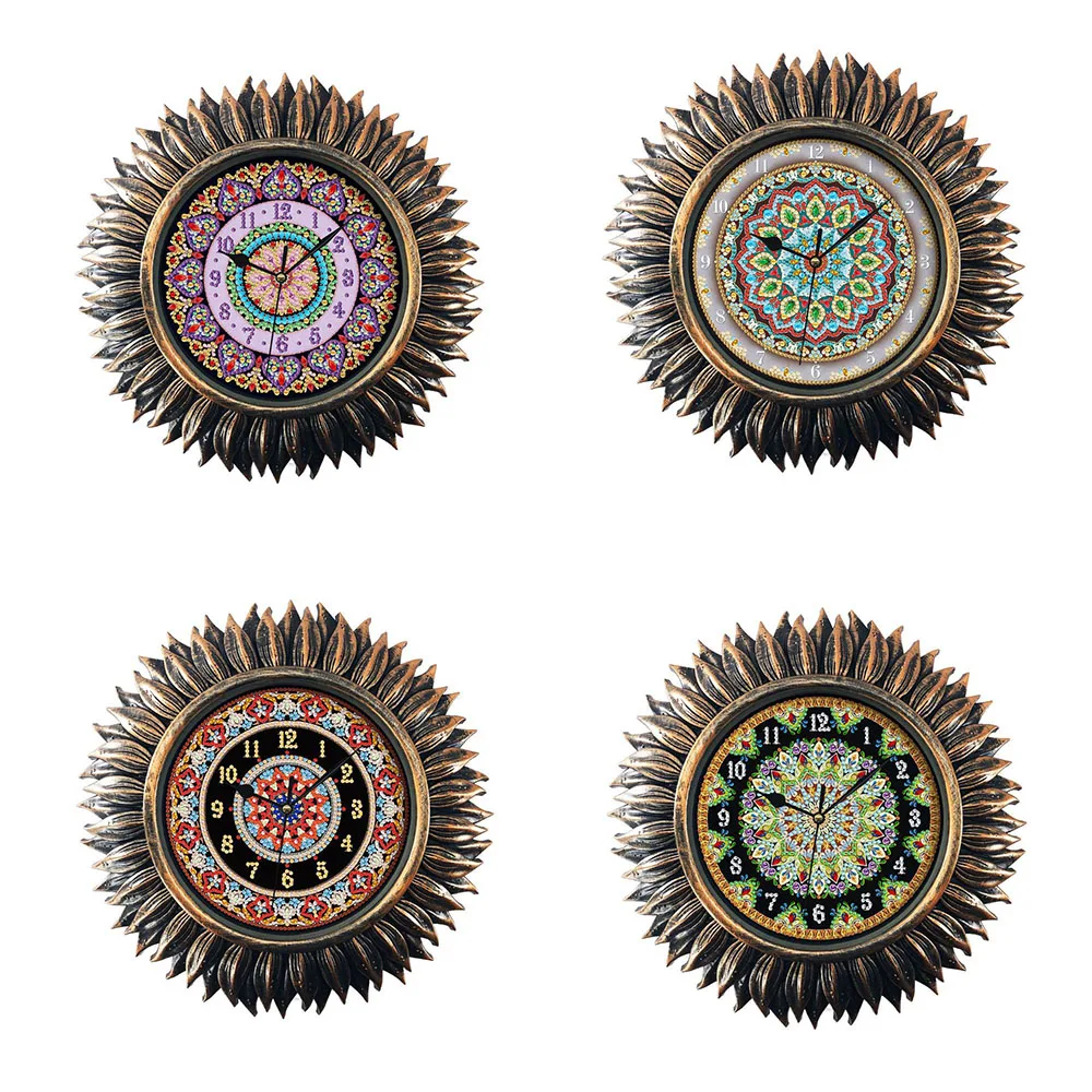 

Алмазная живопись «сделай сам», мозаика особой формы с золотыми часами 5D стразы, украшение для гостиной и спальни